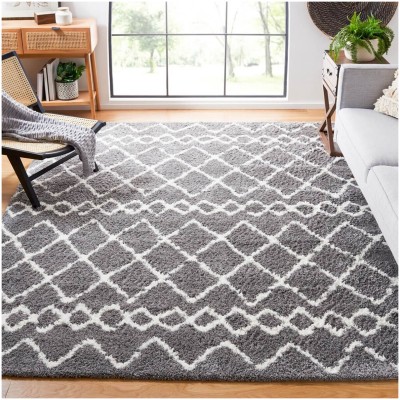 Tapete Bavaria de Franjas Enrejadas Gris