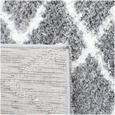 Tapete Bavaria de Franjas Enrejadas Gris