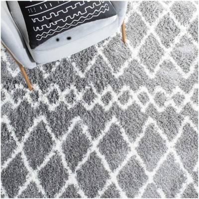 Tapete Bavaria de Franjas Enrejadas Gris