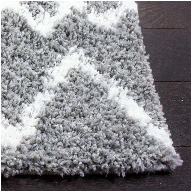 Tapete Bavaria de Franjas Enrejadas Gris