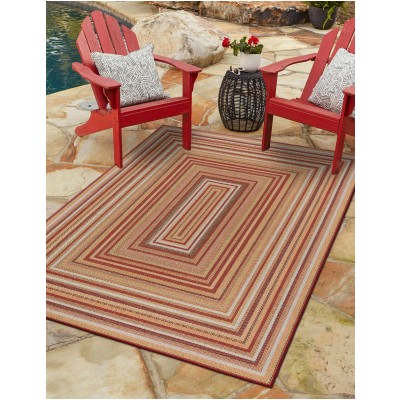 Tapete Cabos Rectángulos Rojos