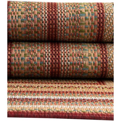 Tapete Cabos Rectángulos Rojos