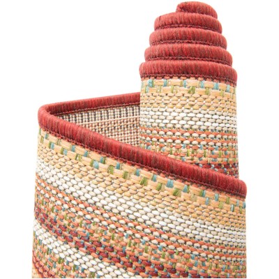 Tapete Cabos Rectángulos Rojos