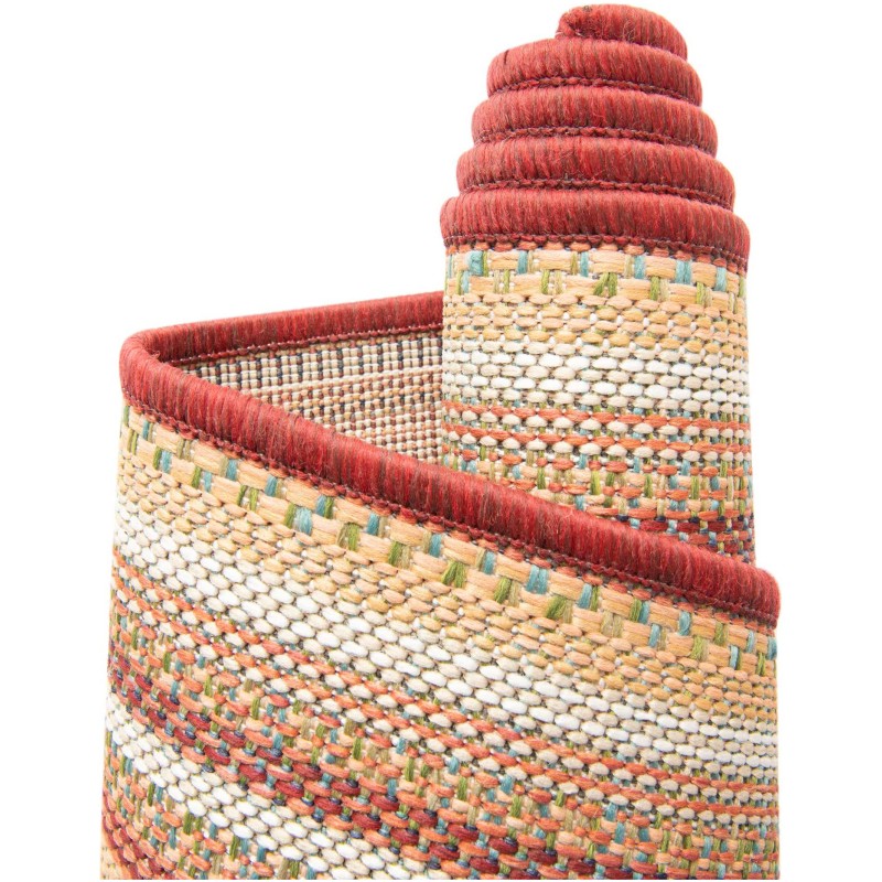 Tapete Cabos Rectángulos Rojos