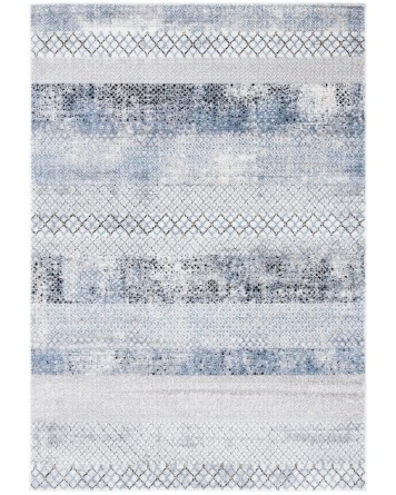 Tapete Emilia Bandas Grises con Azul