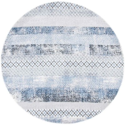 Tapete Emilia Bandas Grises con Azul