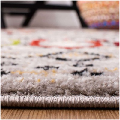 Tapete Roterdam Franjas de Rombos en Gris Multicolor