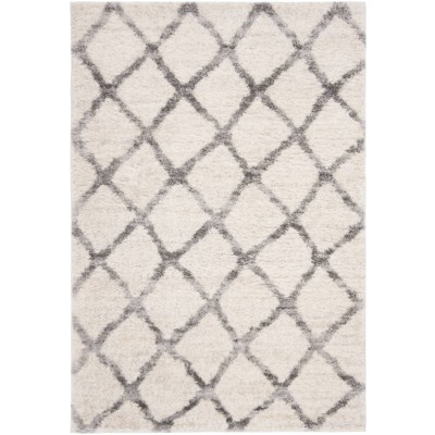 Tapete Bavaria Enrejado en Crema con Gris