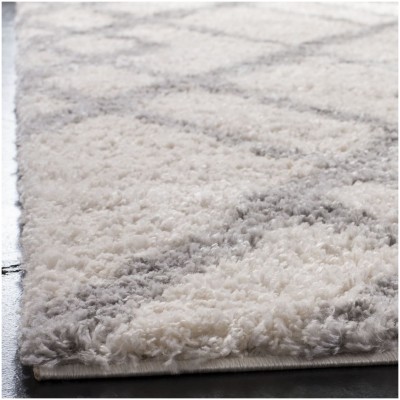 Tapete Bavaria Enrejado Central Gris con Crema