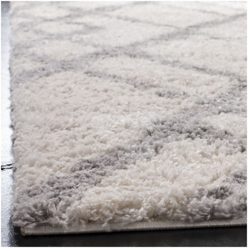 Tapete Bavaria Enrejado Central Gris con Crema