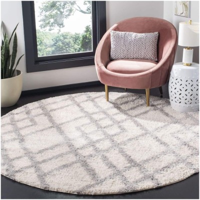 Tapete Bavaria Enrejado Central Gris con Crema