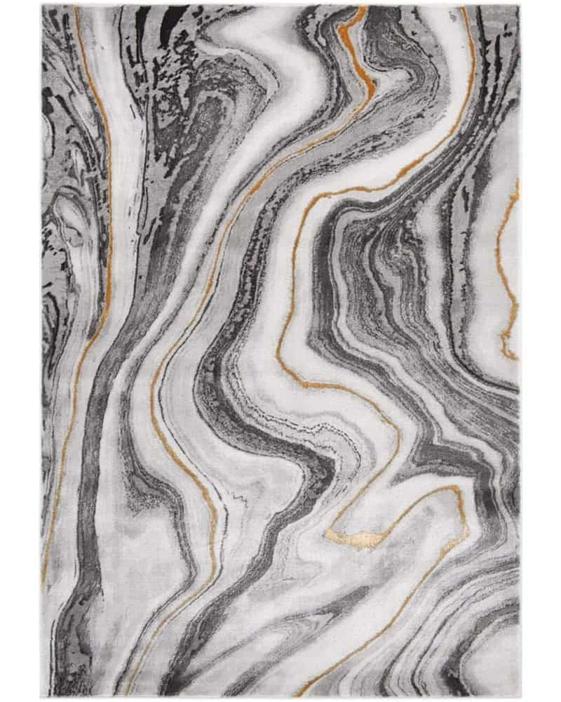 Tapete Destreza Arenas Grises con Oro