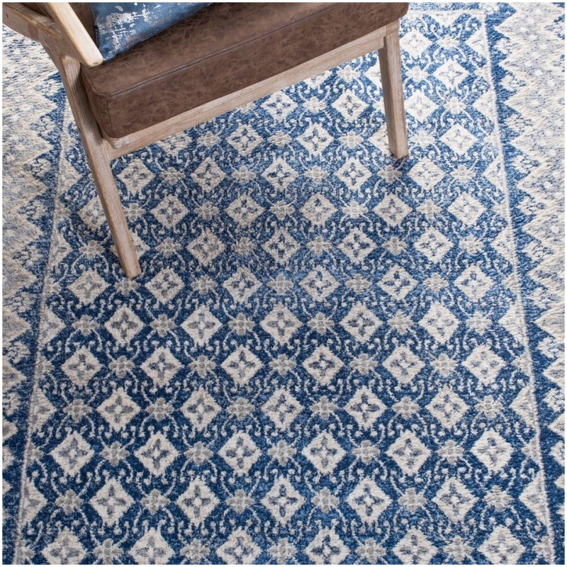 Tapete Westside Patron Enmarcado en Azul