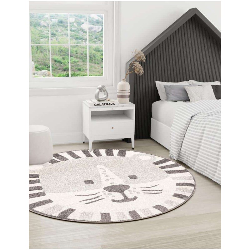 Tapete Fantasia León en Gris