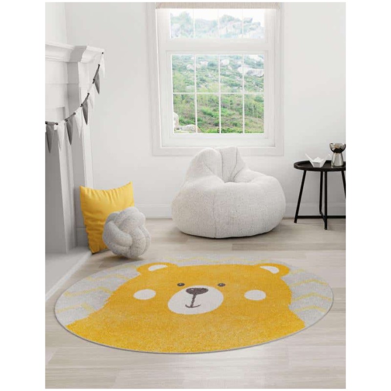 Tapete Fantasia Oso Feliz en Amarillo