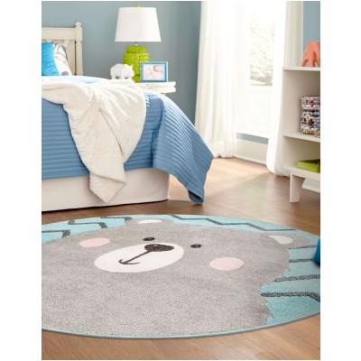 Tapete Fantasia Oso Feliz en Azul