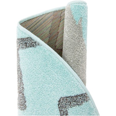 Tapete Fantasia Oso Feliz en Azul