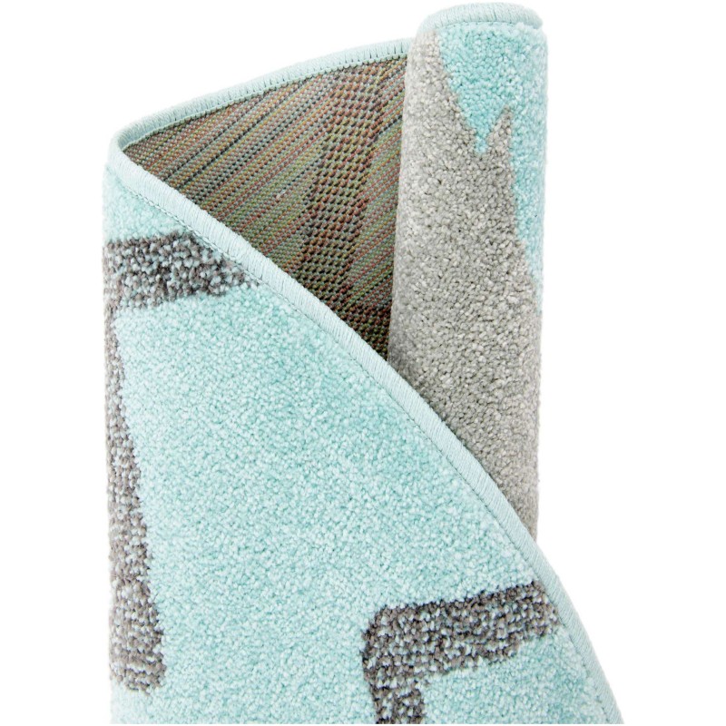 Tapete Fantasia Oso Feliz en Azul