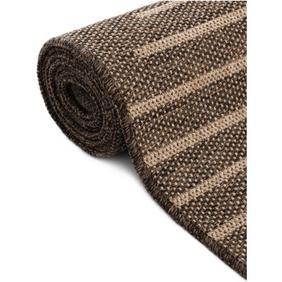 Tapete Dunas Moderno en Café con Natural