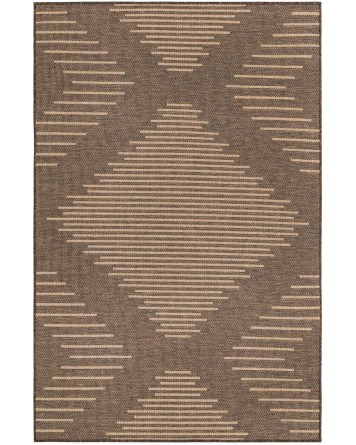 Tapete Dunas Moderno en Café con Natural