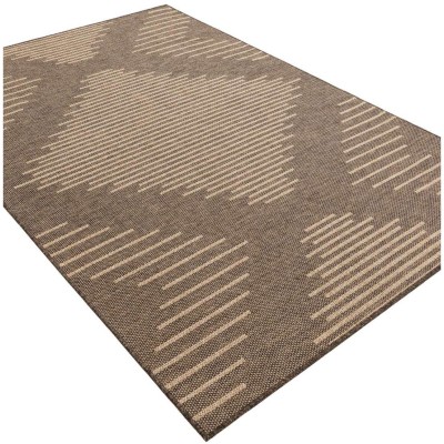 Tapete Dunas Moderno en Café con Natural