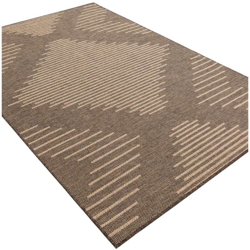 Tapete Dunas Moderno en Café con Natural