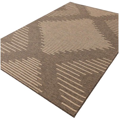 Tapete Dunas Moderno en Café con Natural