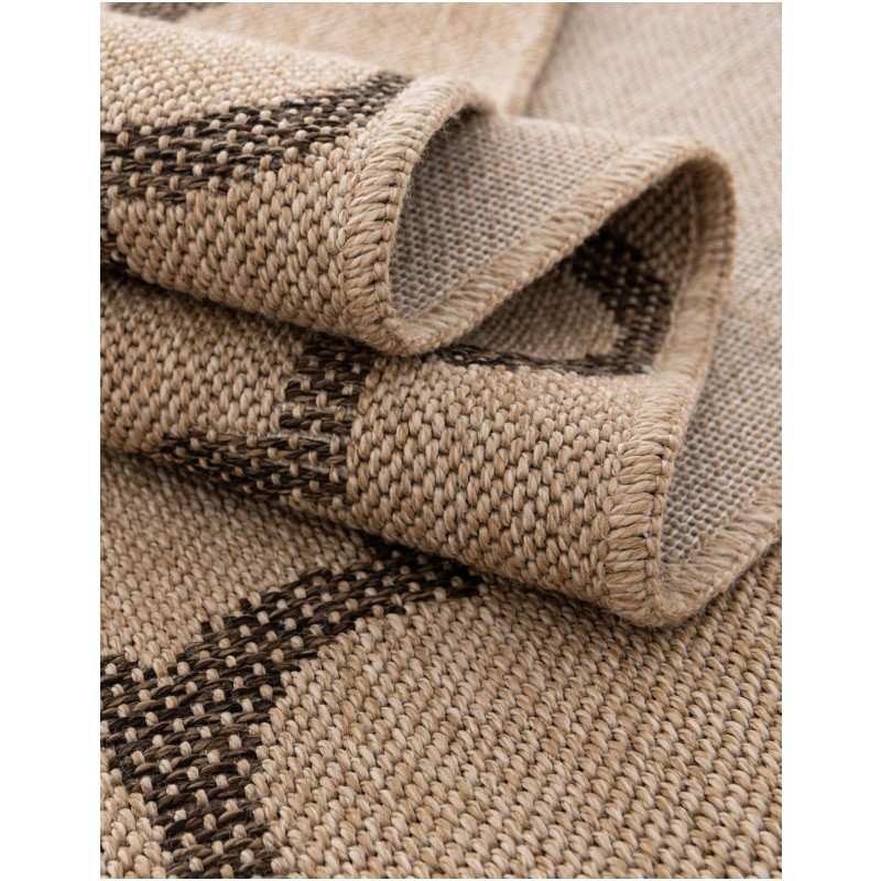 Tapete Dunas Enrejado Marroquí Natural con Café