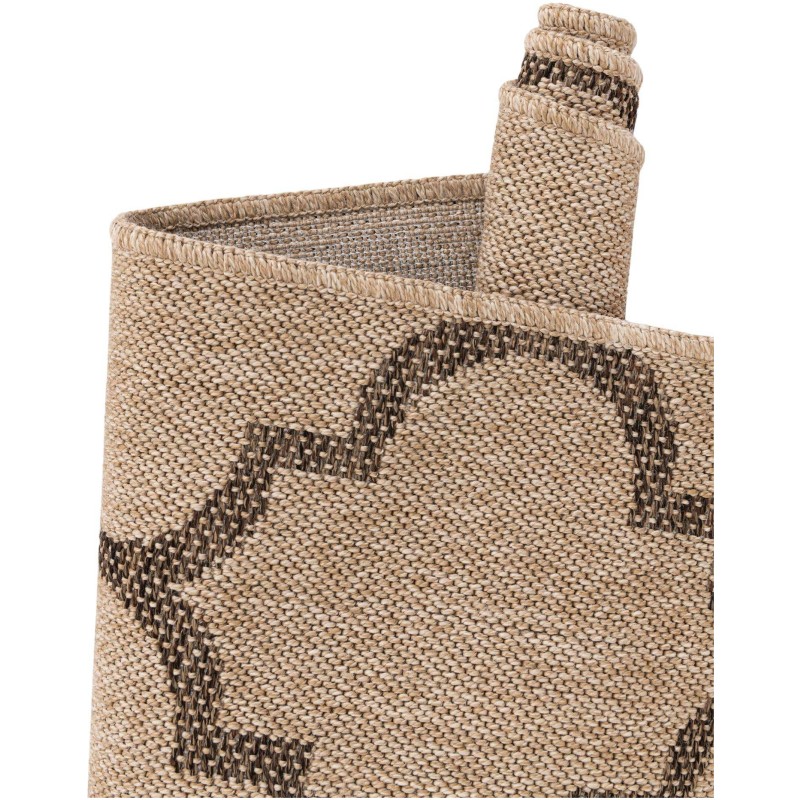 Tapete Dunas Enrejado Marroquí Natural con Café