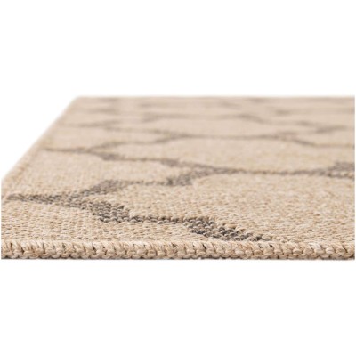 Tapete Dunas Enrejado Marroquí Natural con Café