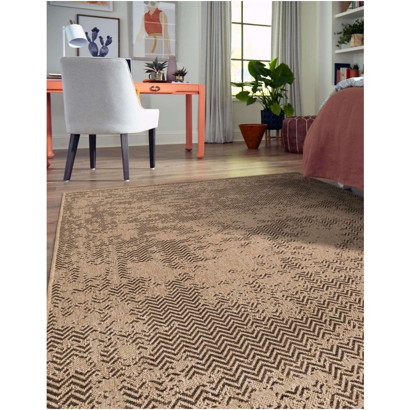 Tapete Dunas Chevron Desvanecido en Natural