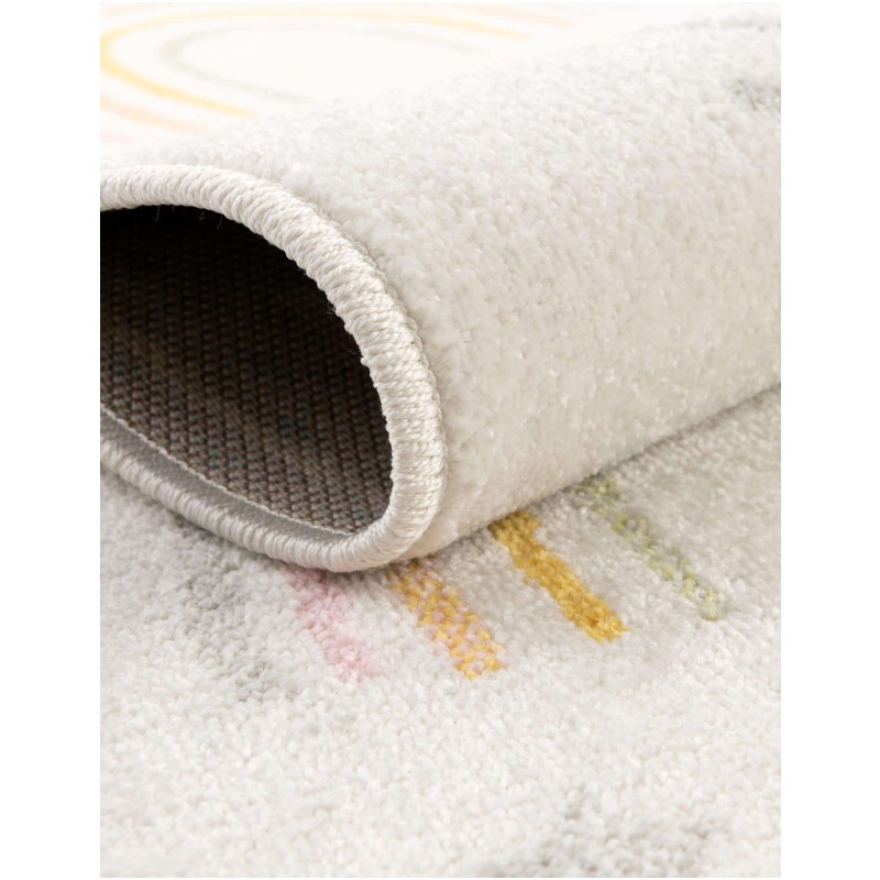 Tapete Fantasia Arcoiris y Nubecitas en Marfil