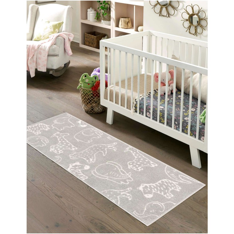 Tapete Fantasia Animalitos en Gris