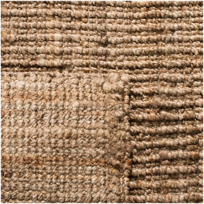 Tapete Nudo Grueso de Yute con Toque Gris