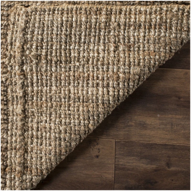 Tapete Nudo Grueso de Yute con Toque Gris