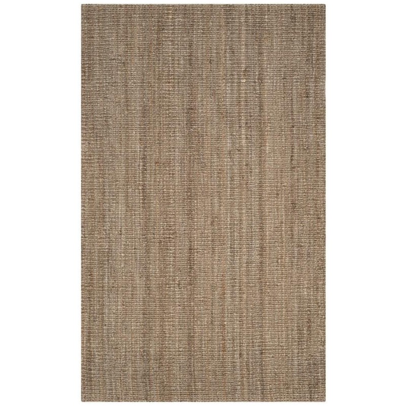 Tapete Nudo Grueso de Yute con Toque Gris