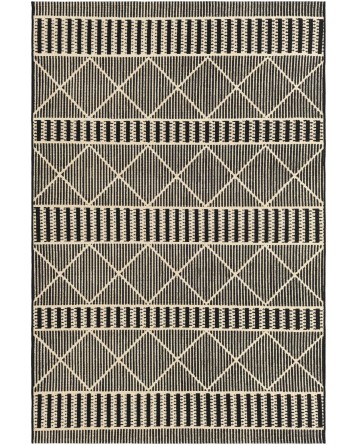 Tapete Exterior Enrejado y Lineas en Negro