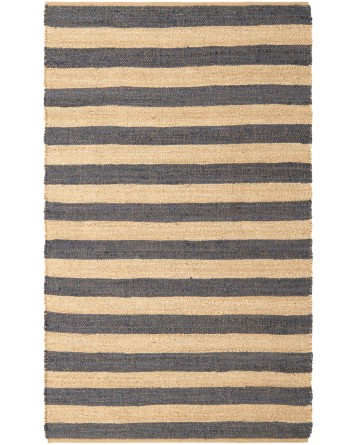 Tapete de Yute Rayas en Azul