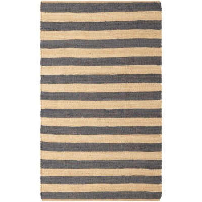 Tapete de Yute Rayas en Azul