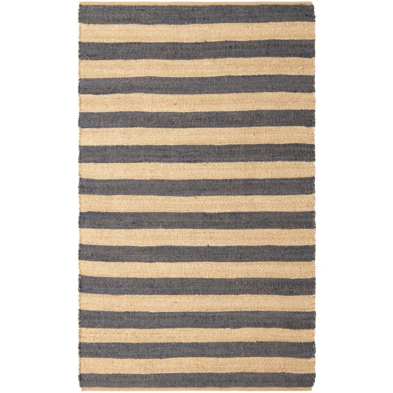 Tapete de Yute Rayas en Azul