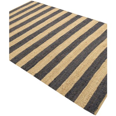 Tapete de Yute Rayas en Azul