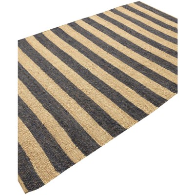 Tapete de Yute Rayas en Azul