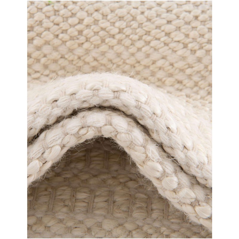 Tapete Laso en Marfil y Blanco