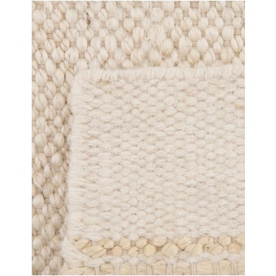 Tapete Laso en Marfil y Blanco