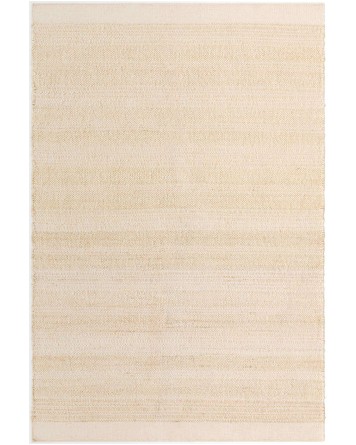 Tapete Laso en Marfil y Blanco