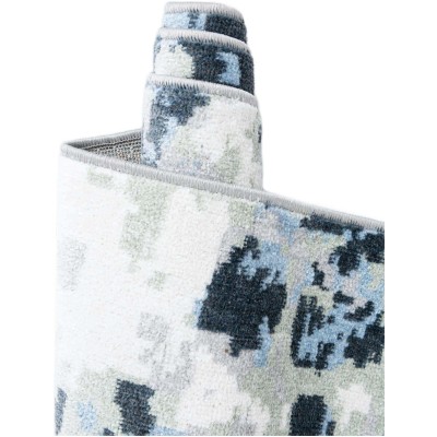 Tapete Lavable Camila Abstracto Azul