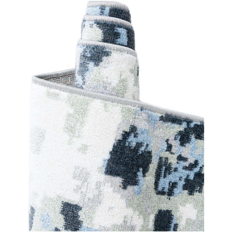 Tapete Lavable Camila Abstracto Azul