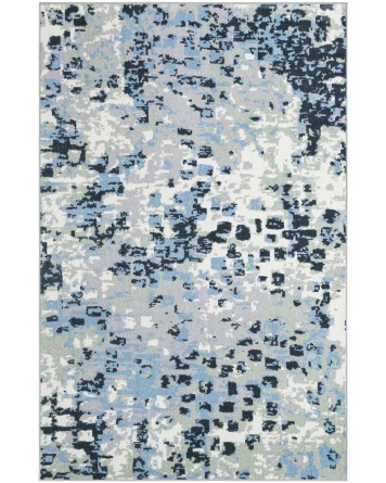 Tapete Lavable Camila Abstracto Azul