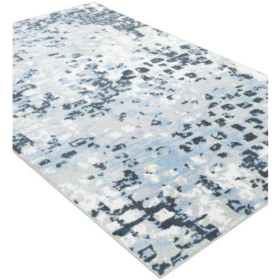 Tapete Lavable Camila Abstracto Azul