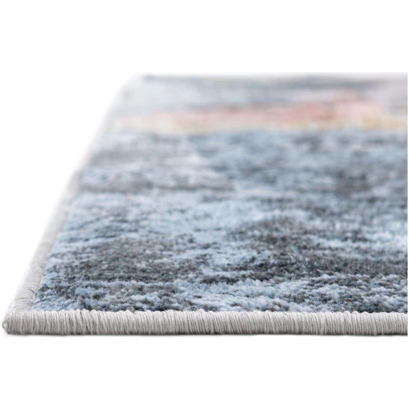 Tapete Lavable Camila Abstracto Azulado